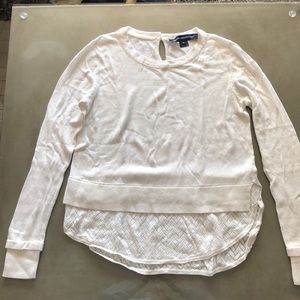 French Connection Size M white sweater